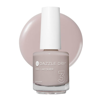Dazzle Dry Nail Lacquer (Step 3) - Chiffon Moment - Sheer Warm Taupe Cream Nail Polish (0.5 fl oz) Avelisse