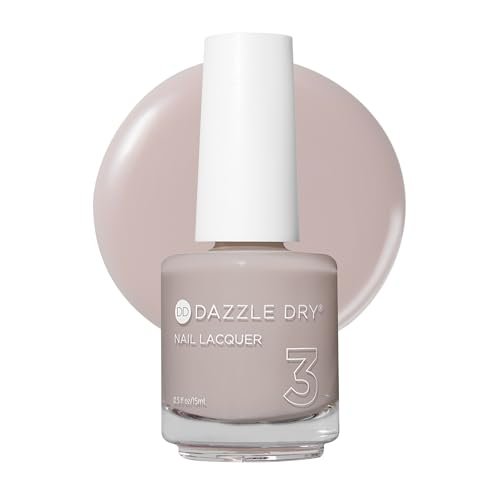 Dazzle Dry Nail Lacquer (Step 3) - Chiffon Moment - Sheer Warm Taupe Cream Nail Polish (0.5 fl oz) Avelisse