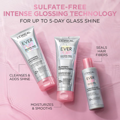 L'Oreal Paris EverPure Glossing Lamination Hair Mask with Glycolic Acid – 5.1 Fl Oz for Lasting Shine & Smoothness