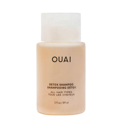 OUAI Detox Shampoo Travel Size - Clarifying Shampoo for Build Up, Dirt, Oil, Product and Hard Water - Apple Cider Vinegar & Keratin - Sulfate-Free (3 oz)