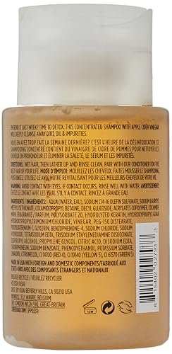 OUAI Detox Shampoo Travel Size - Clarifying Shampoo for Build Up, Dirt, Oil, Product and Hard Water - Apple Cider Vinegar & Keratin - Sulfate-Free (3 oz) - görsel 5