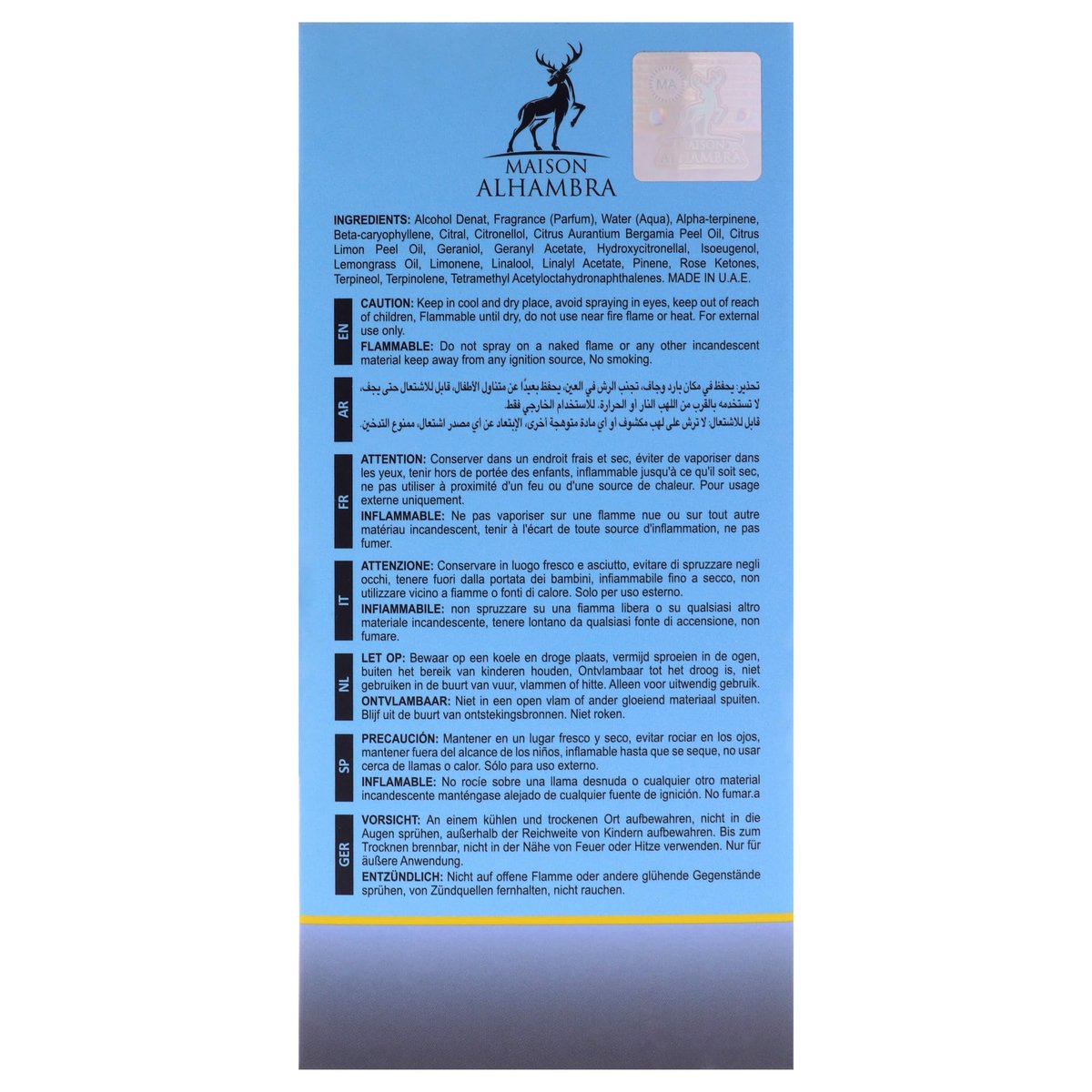 Maison Alhambra Jean Lowe - Azure Eau de Parfum for Unisex - 3.4 oz (100 ml) Spray - görsel 13