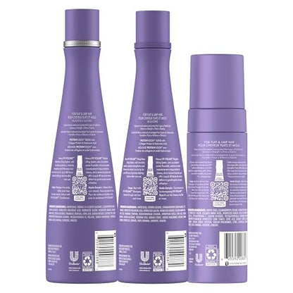 Nexxus HY-VOLUME Weightless Lift Shampoo, Conditioner & Foam 3 Pack - Protein Fusion with Collagen & Hyaluronic Acid for Flat, Limp Hair - 48 Hours of Volume (13.5 fl oz & 5.5 fl oz) Avelisse