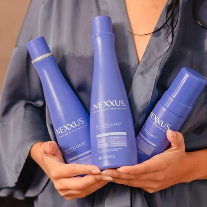 Nexxus HY-VOLUME Weightless Lift Shampoo, Conditioner & Foam 3 Pack - Protein Fusion with Collagen & Hyaluronic Acid for Flat, Limp Hair - 48 Hours of Volume (13.5 fl oz & 5.5 fl oz) Avelisse