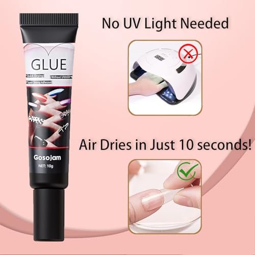 Super Strong Nail Glue for Acrylic Press-On Nails - Fast-Drying, Water-Resistant, No UV Light Needed - görsel 4