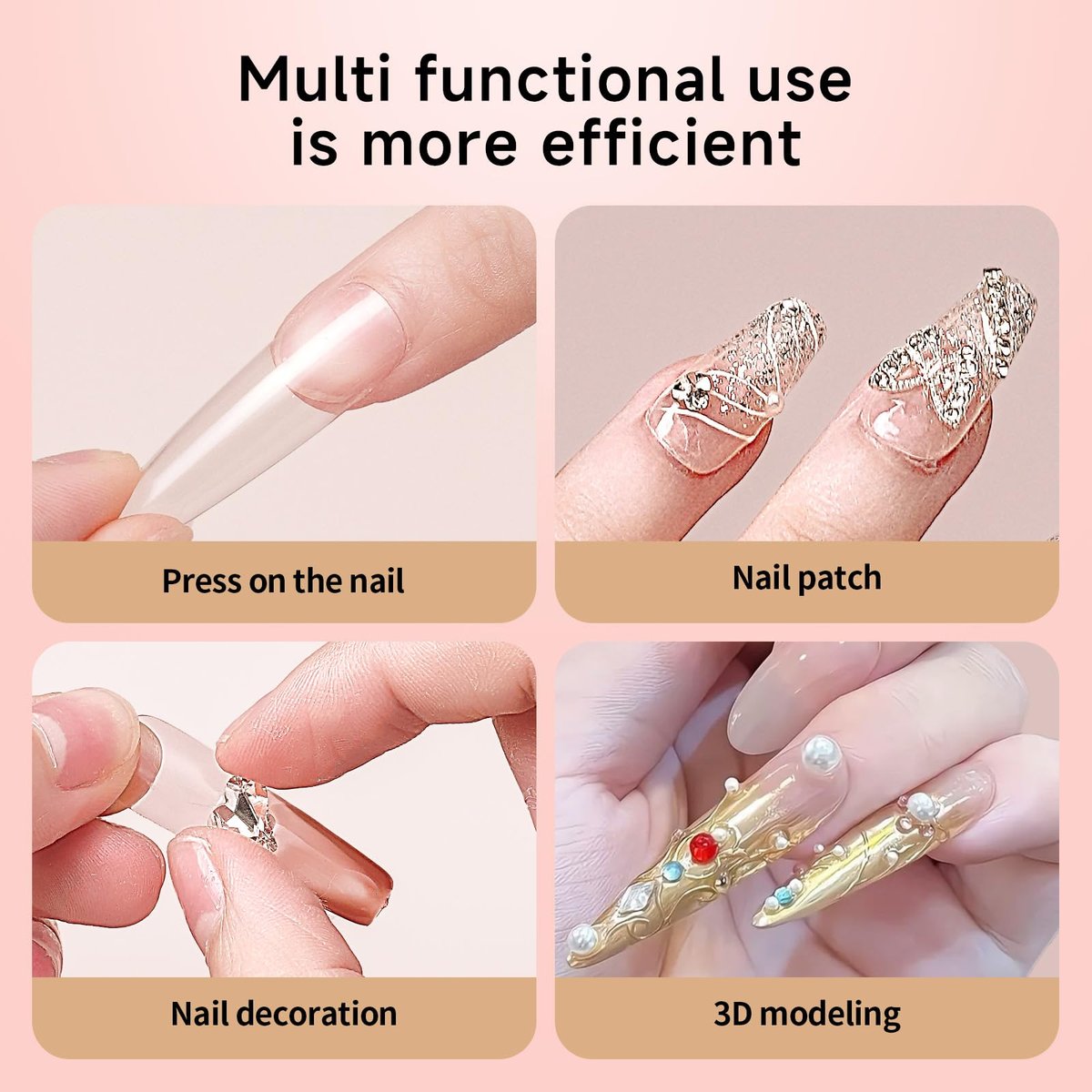 Super Strong Nail Glue for Acrylic Press-On Nails - Fast-Drying, Water-Resistant, No UV Light Needed - görsel 9