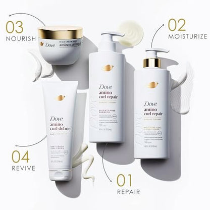 Dove Amino Curl Regimen Pack: Shampoo, Conditioner & Hair Mask for Curly, Coily Hair with Bio-Protein Care Technology & Jojoba Oil (4 Piece Set) Avelisse