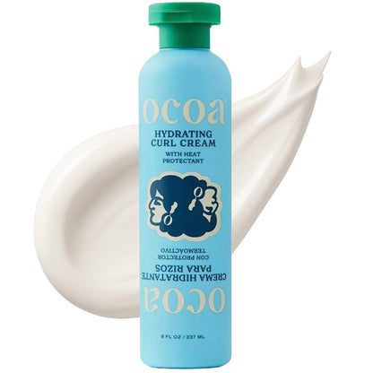 OCOA Beauty Hydrating Curl Cream with Hibiscus, Mango Butter & Marula Oil – Curl Defining Cream for Curly & Wavy Hair – Moisturizes, Controls Frizz, Adds Shine & Softness, Protects from Heat – 8oz Avelisse