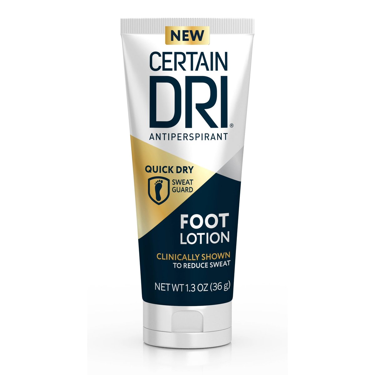 Certain Dri Antiperspirant Foot Lotion – 24-Hour Sweat & Odor Protection, Quick-Drying Non-Sticky Formula, Dermatologist-Tested, 1.3 oz - görsel 1