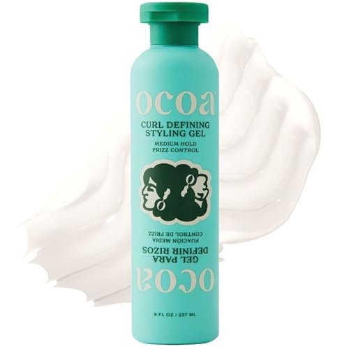 OCOA Beauty Curl Defining Styling Gel with Flaxseed, Mango Butter & Hibiscus – Medium Hold for Curly & Wavy Hair – Frizz Control, Deep Hydration & Soft Defined Curls with Zero Flaking or Crunch – 8 oz Avelisse