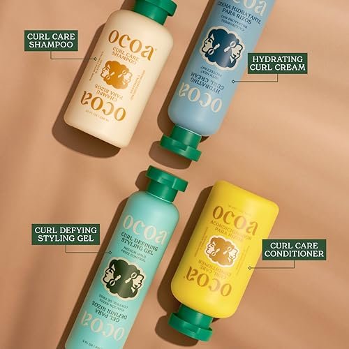 OCOA Beauty Curl Defining Styling Gel with Flaxseed, Mango Butter & Hibiscus – Medium Hold for Curly & Wavy Hair – Frizz Control, Deep Hydration & Soft Defined Curls with Zero Flaking or Crunch – 8 oz Avelisse