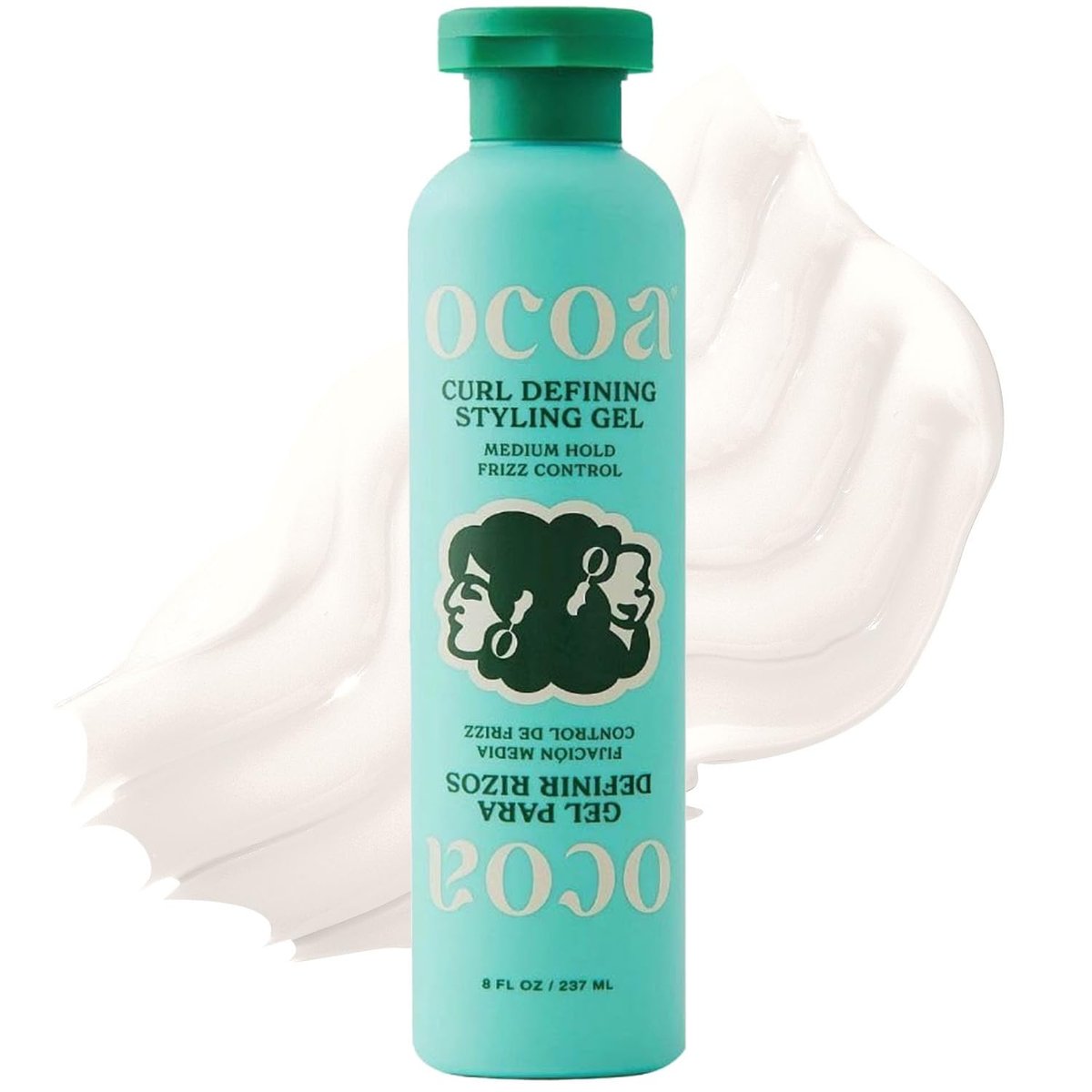 OCOA Beauty Curl Defining Styling Gel with Flaxseed, Mango Butter & Hibiscus – Medium Hold for Curly & Wavy Hair – Frizz Control, Deep Hydration & Soft Defined Curls with Zero Flaking or Crunch – 8 oz Avelisse