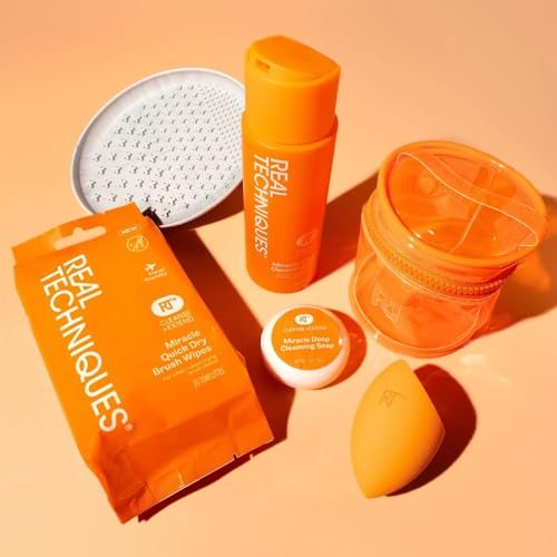 Real Techniques Miracle Blend + Cleanse 3 Piece Set – Makeup Sponge & Solid Soap with Travel Tote, Cruelty-Free & Latex-Free - görsel 16