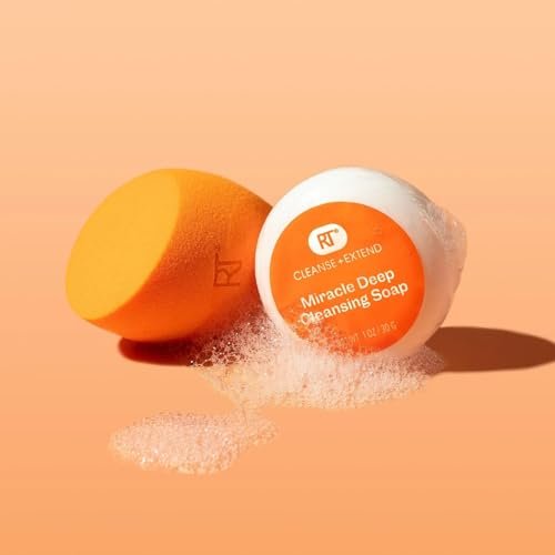 Real Techniques Miracle Blend + Cleanse 3 Piece Set – Makeup Sponge & Solid Soap with Travel Tote, Cruelty-Free & Latex-Free - görsel 12