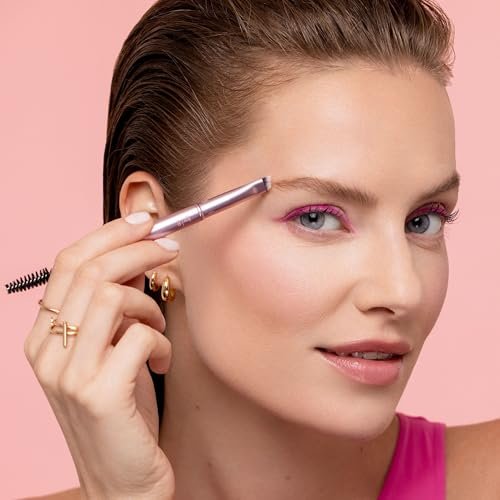 Real Techniques Double Time Brush + Lash 4 Piece Set – Dual-Ended Eye Makeup Brushes, Travel-Friendly Storage Caps, Eyelash Curler Included, Cruelty-Free Avelisse