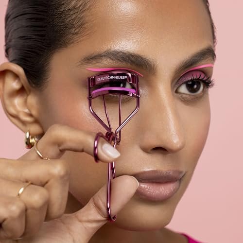 Real Techniques Double Time Brush + Lash 4 Piece Set – Dual-Ended Eye Makeup Brushes, Travel-Friendly Storage Caps, Eyelash Curler Included, Cruelty-Free Avelisse