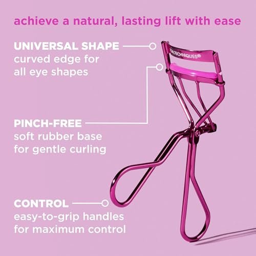 Real Techniques Miracle Eyelash Curler – Gentle, Pinch-Free Lash Lift for Stunning Volume, Travel-Size, Cruelty-Free (Pink, 1 Count) - görsel 4