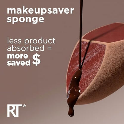 Real Techniques Makeupsaver Sponge + Brush Trio – Makeup Blending Sponge & Brushes for Liquid & Cream Foundation, Natural Finish, Reduces Makeup Waste, Cruelty-Free & Latex-Free, 3 Piece Set Avelisse