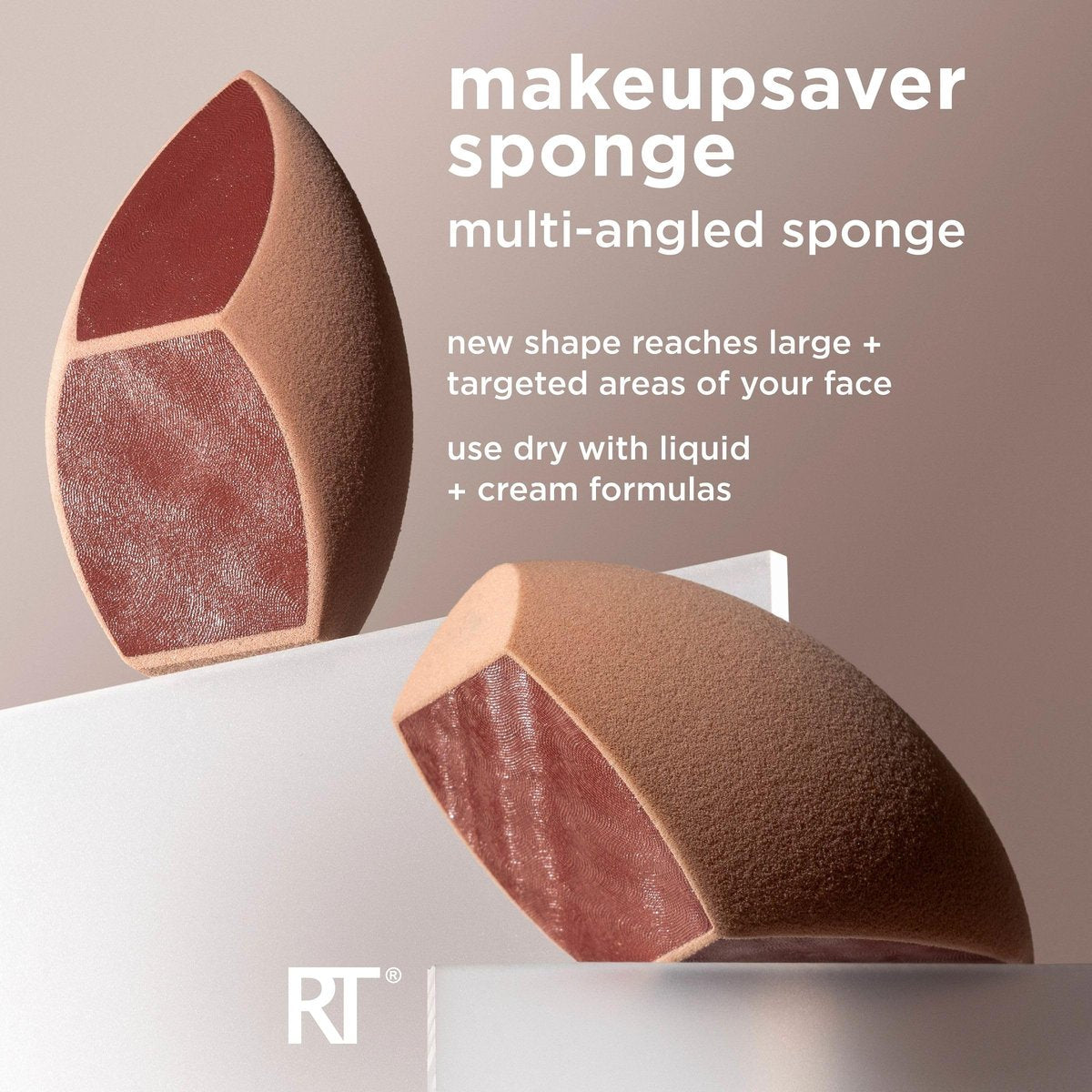 Real Techniques Makeupsaver Sponge + Brush Trio – Makeup Blending Sponge & Brushes for Liquid & Cream Foundation, Natural Finish, Reduces Makeup Waste, Cruelty-Free & Latex-Free, 3 Piece Set Avelisse
