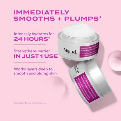 Murad Restorative Hydro-Hyaluronic Face Cream – Intense Hydration with Hyaluronic Acid, Coconut Extract & Shea Butter for Plump, Smooth Skin - 1.7 Fl Oz Avelisse