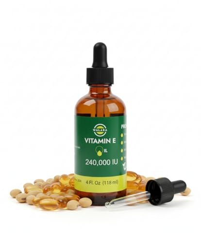 WALARA Vitamin E Oil 100% Pure 240,000 IU (4oz) - Natural, Non-GMO for Skin & Hair Avelisse