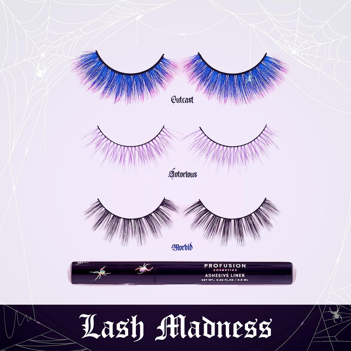 Profusion Cosmetics Lash Madness False Eyelashes with Adhesive Liner Pen - 3 Bold Lash Styles, Faux Mink, Lightweight & Comfortable All-Day Wear - görsel 9