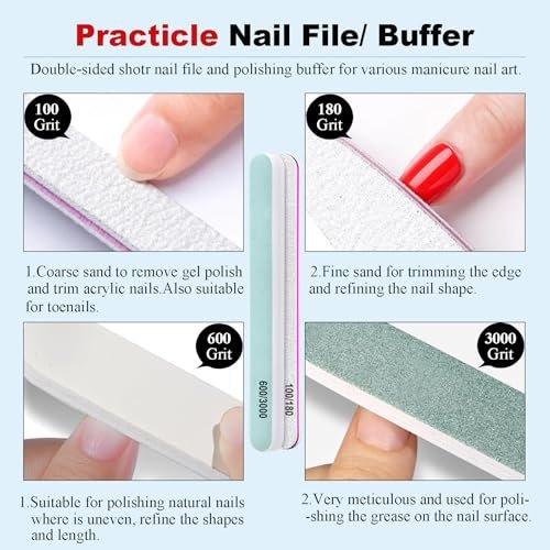LOUINSTIC Gel Nail Polish Remover Kit – 2pcs Fast Gel Remover with Nail Files, No Soak, No Wrap, No Irritation Avelisse