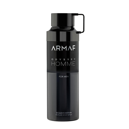 Armaf Odyssey Homme Black Body Spray for Men, 6.8 oz