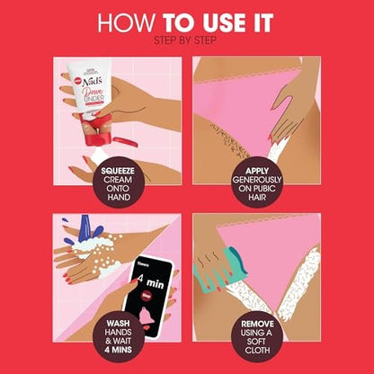 Nad's Down Under Cream for Women – Intimate Hair Removal Cream, 150 ml (5.1 Fl Oz)
