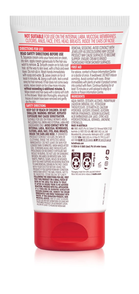 Nad's Down Under Cream for Women – Intimate Hair Removal Cream, 150 ml (5.1 Fl Oz) - görsel 9