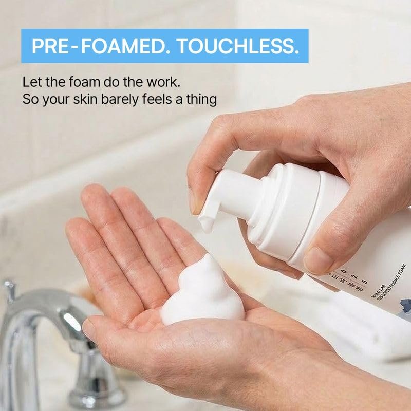 ROUND LAB 1025 Dokdo Bubble Foam Cleanser - Gentle Low pH 5.5 Foaming Face Wash for Sensitive Skin, Hydrating Korean Skincare with Panthenol & Deep Sea Water, Hypoallergenic & Fragrance-Free (5.07 Fl Oz) Avelisse