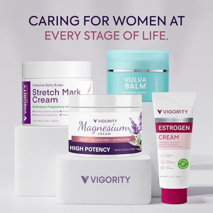 Vigority Magnesium Cream - Soothing Relief with Lavender, Vitamin E and Shea Butter, 4.23 oz Avelisse