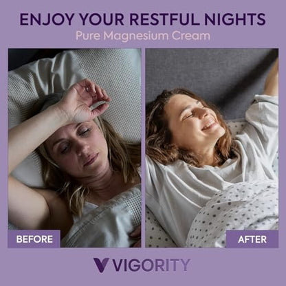 Vigority Magnesium Cream - Soothing Relief with Lavender, Vitamin E and Shea Butter, 4.23 oz Avelisse
