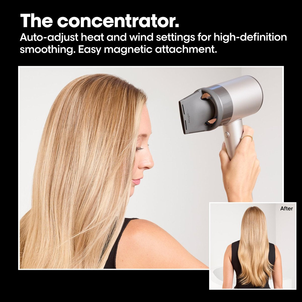 AirLight Pro Hair Dryer - Infrared Light Technology, Fast Drying for All Hair Types, Silver Avelisse