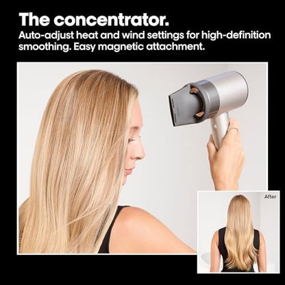 AirLight Pro Hair Dryer - Infrared Light Technology, Fast Drying for All Hair Types, Silver Avelisse