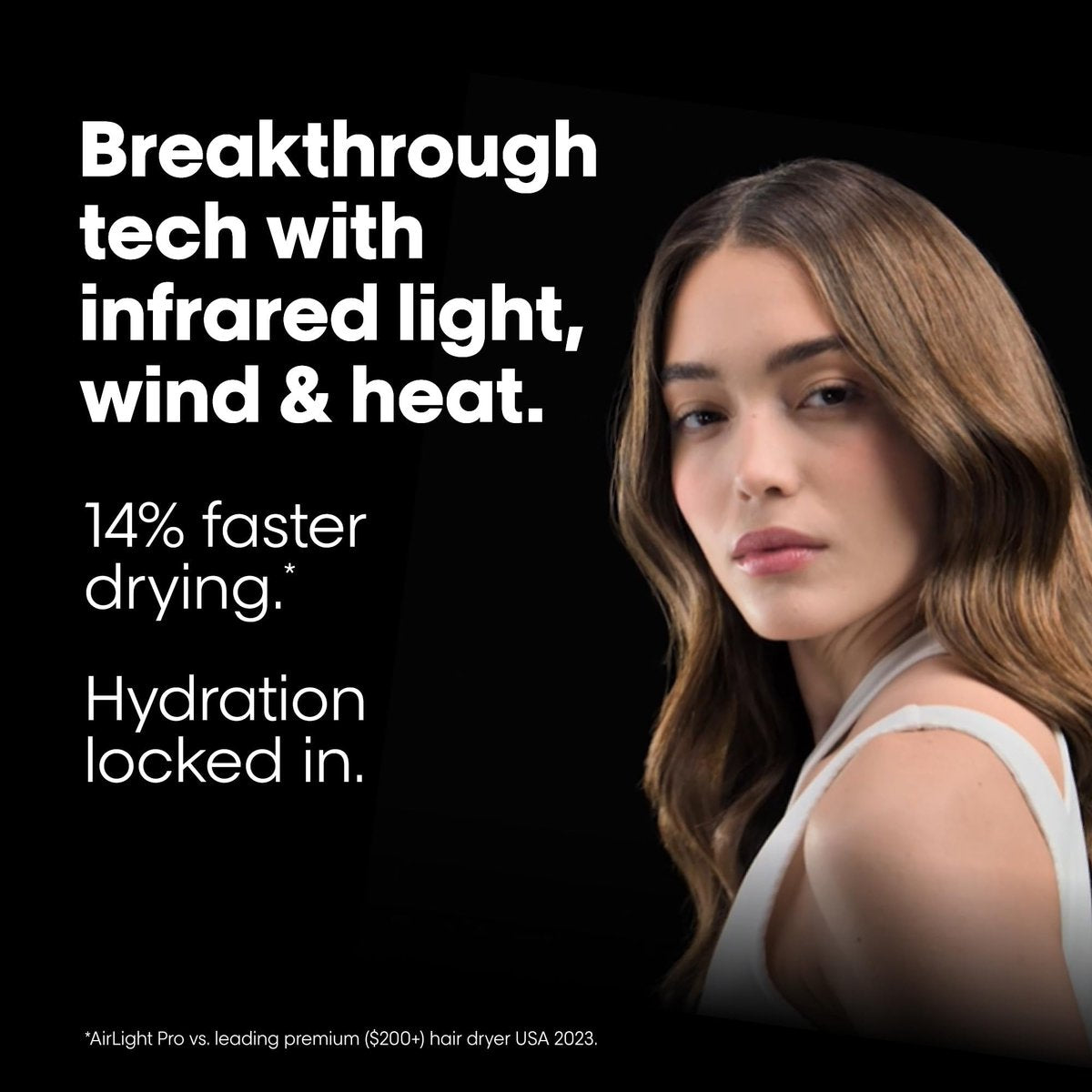 AirLight Pro Hair Dryer - Infrared Light Technology, Fast Drying for All Hair Types, Silver Avelisse
