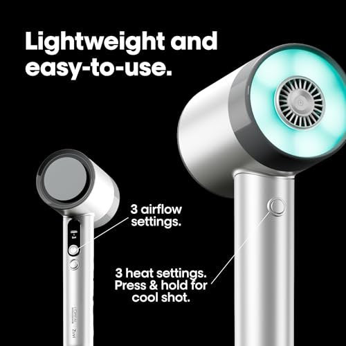 AirLight Pro Hair Dryer - Infrared Light Technology, Fast Drying for All Hair Types, Silver Avelisse