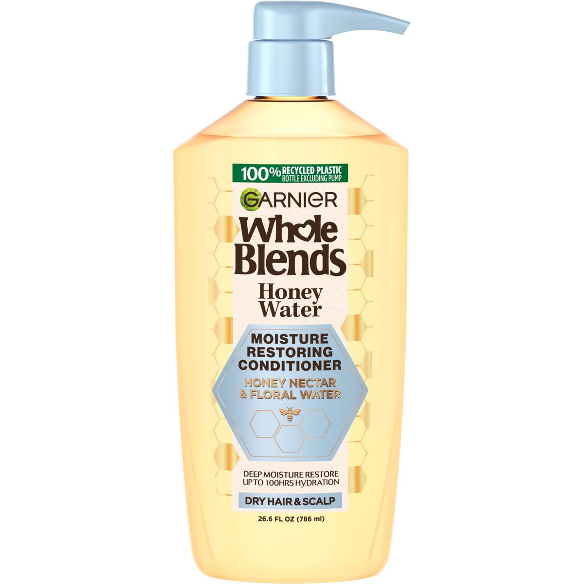 Garnier Whole Blends Honey Water Moisture Restoring Conditioner for Dry Hair & Scalp, 26.6 Fl Oz - görsel 1