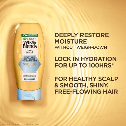 Garnier Whole Blends Honey Water Moisture Restoring Conditioner for Dry Hair & Scalp, 26.6 Fl Oz - görsel 4