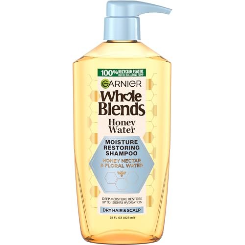 Garnier Whole Blends Honey Water Moisture Restoring Shampoo for Dry Hair & Dry Scalp, 28 Fl Oz - görsel 2