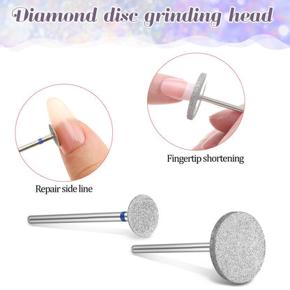 Dimeho Sanding Disc Nail Drill Bits - 4 Metal Bits + 4 Replaceable Sandpapers for Electric Foot Files Avelisse