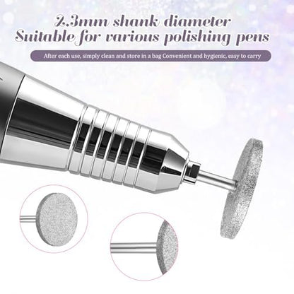 Dimeho Sanding Disc Nail Drill Bits - 4 Metal Bits + 4 Replaceable Sandpapers for Electric Foot Files Avelisse
