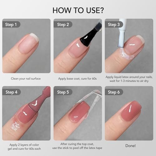 GAOY Liquid Latex for Nails - 16ml Peel Off Cuticle Guard with Stick, Skin Barrier Protector for Nail Art DIY Avelisse