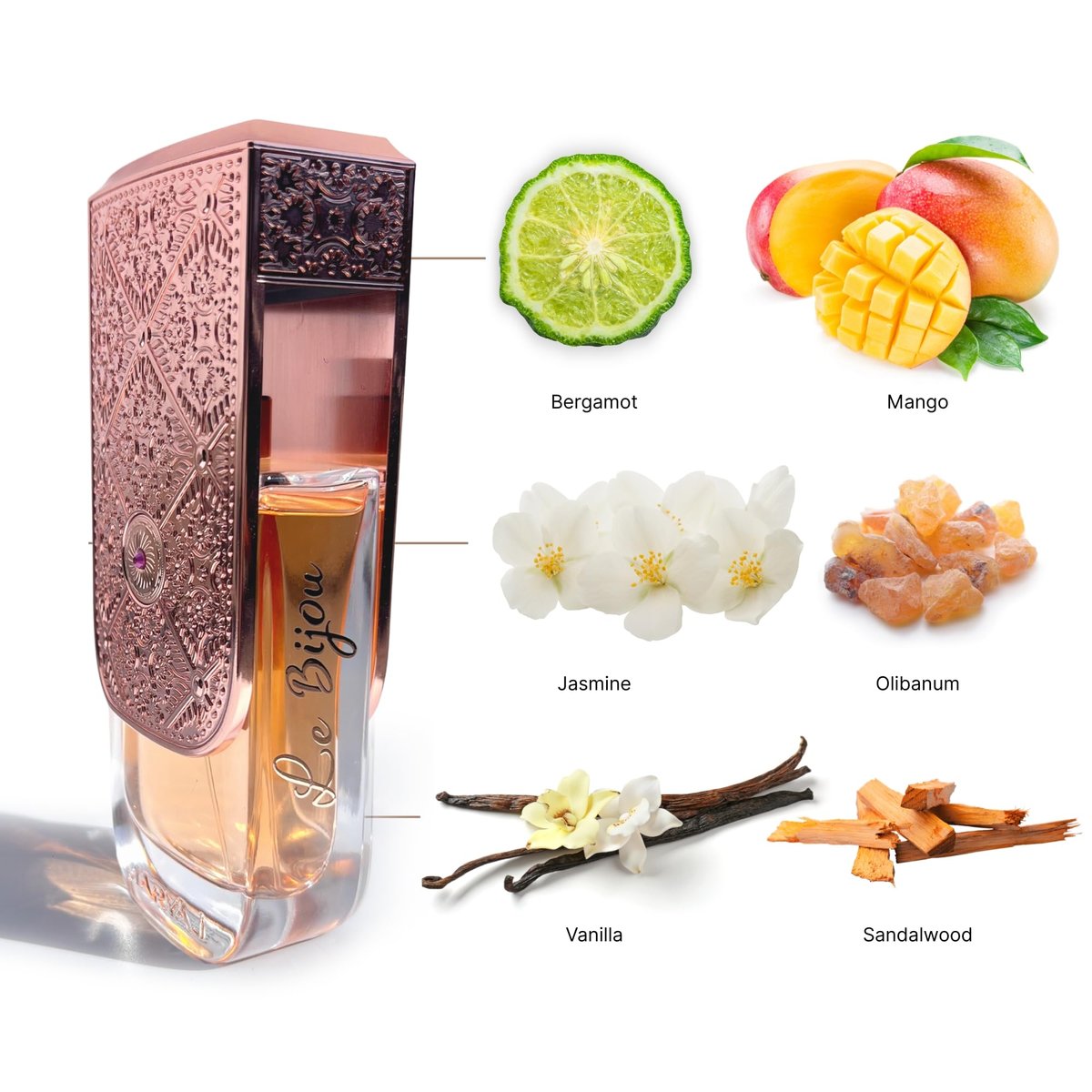 Maryaj Le Bijou Women's Eau de Parfum - Long-Lasting Floral & Woody Fragrance with Bergamot, Jasmine & Musk - 3.4 oz - görsel 3