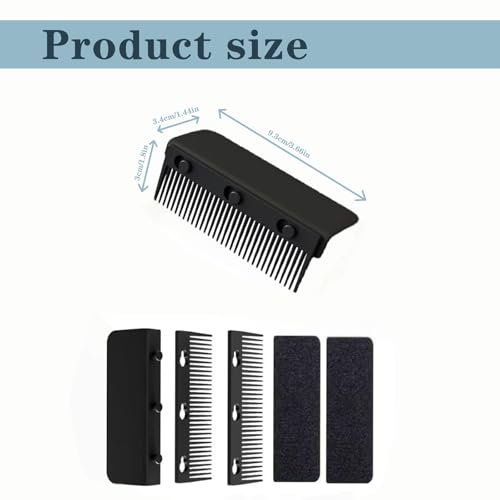 Dladhict Flat Iron Attachment - Removable Hair Straightener Comb for Black Hair, Compact Styling Tool for Professional or Home Use (Black) Avelisse