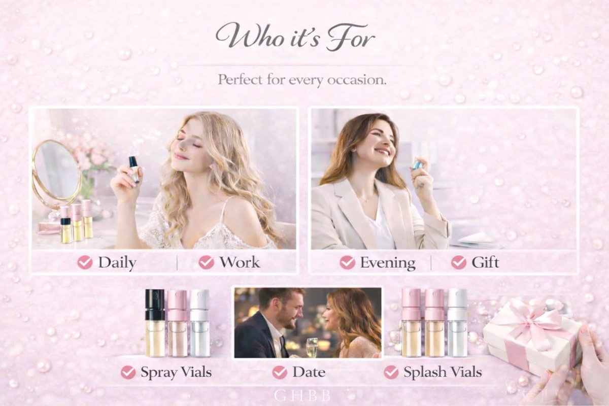 GHBB Women's Designer Perfume Sampler Lot Discovery Set - 12 Sample Vials, High End Fragrance Collection Avelisse