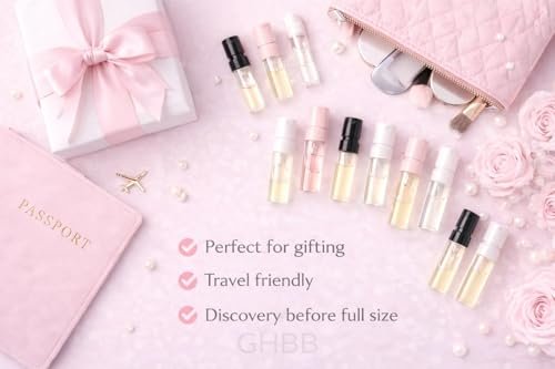 GHBB Women's Designer Perfume Sampler Lot Discovery Set - 12 Sample Vials, High End Fragrance Collection Avelisse