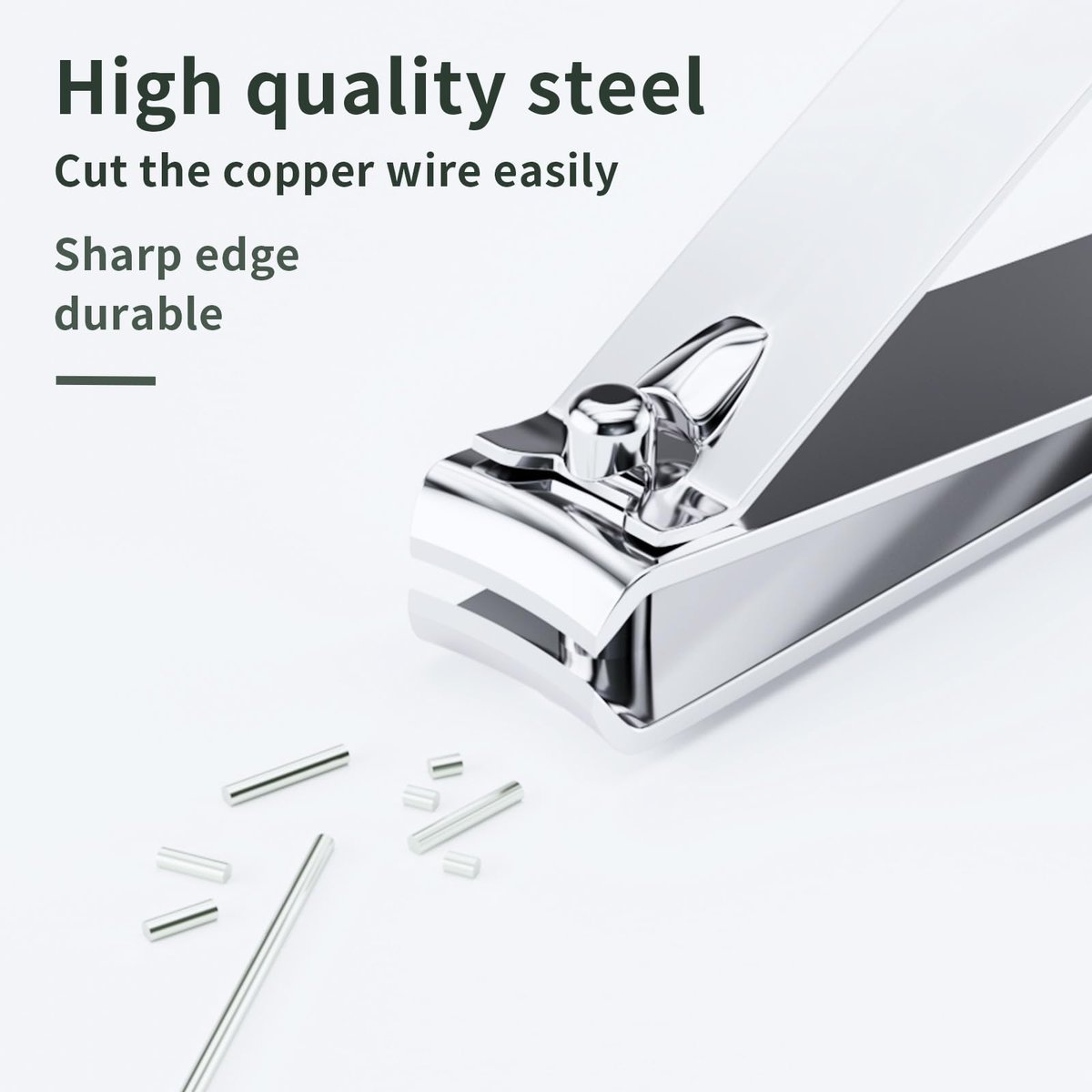 VZLYMTV Nail Clippers 4-Pieces Sharp Set – Stainless Steel Toenail Clippers for Men & Women, Professional Nail Trimmer for Seniors (Silver) - görsel 5