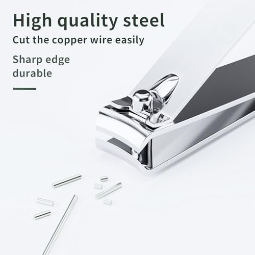 VZLYMTV Nail Clippers 4-Pieces Sharp Set – Stainless Steel Toenail Clippers for Men & Women, Professional Nail Trimmer for Seniors (Silver) - görsel 6