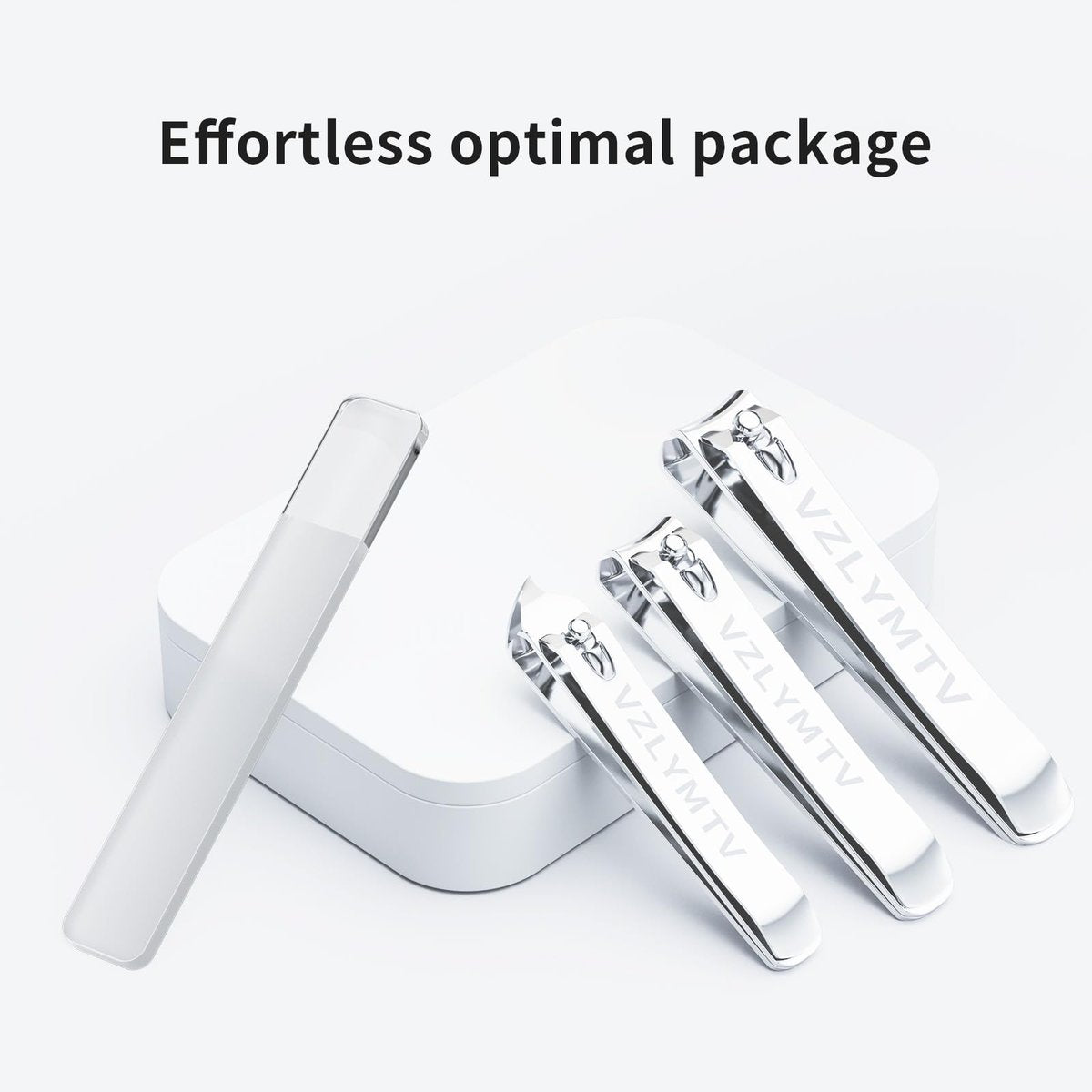 VZLYMTV Nail Clippers 4-Pieces Sharp Set – Stainless Steel Toenail Clippers for Men & Women, Professional Nail Trimmer for Seniors (Silver) - görsel 9